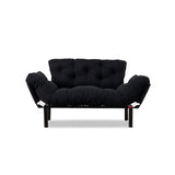 Helsingfors (155 x 85 x 70 cm) 2-sits bäddsoffa Svart