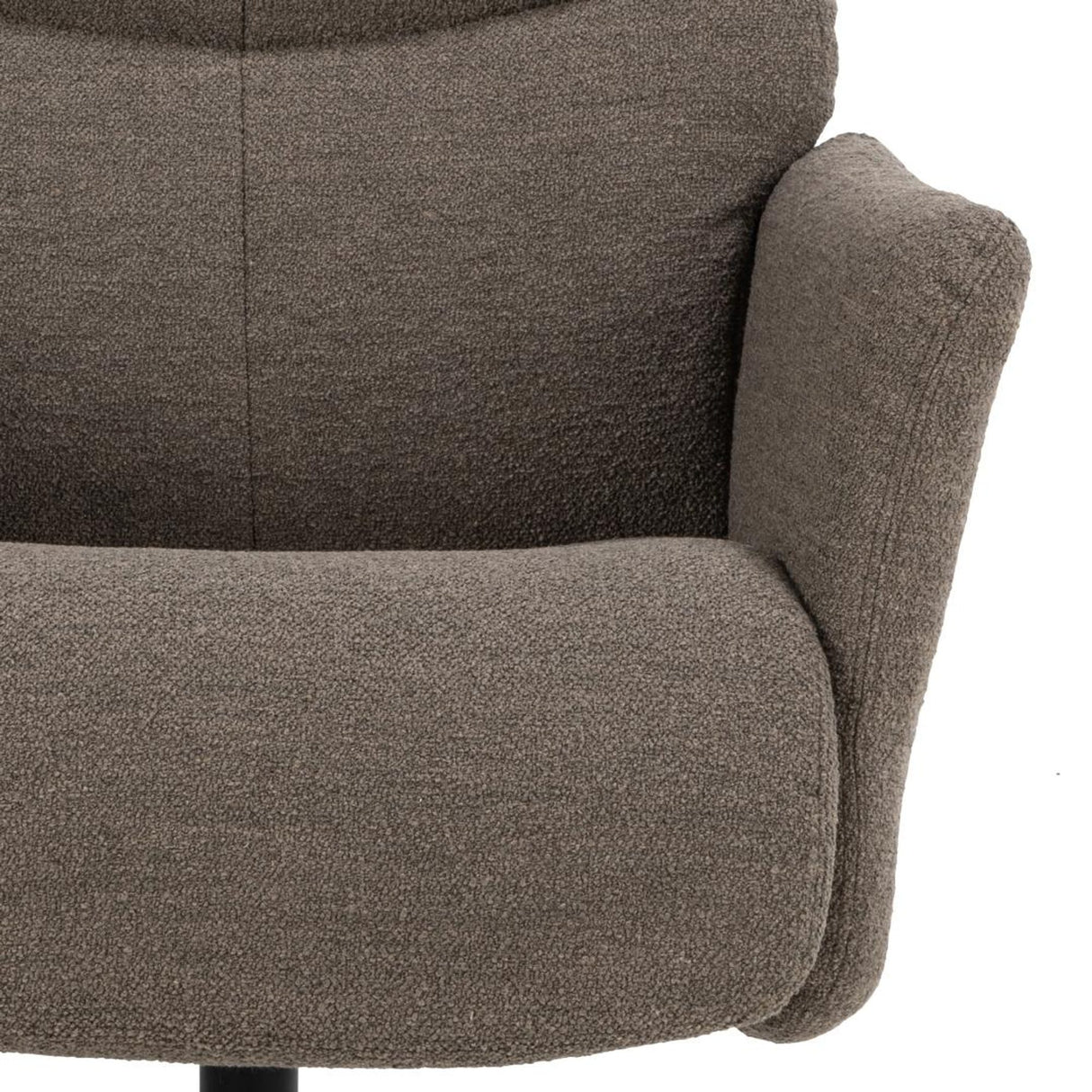 London Fåtölj med fotpall Monza tyg Taupe