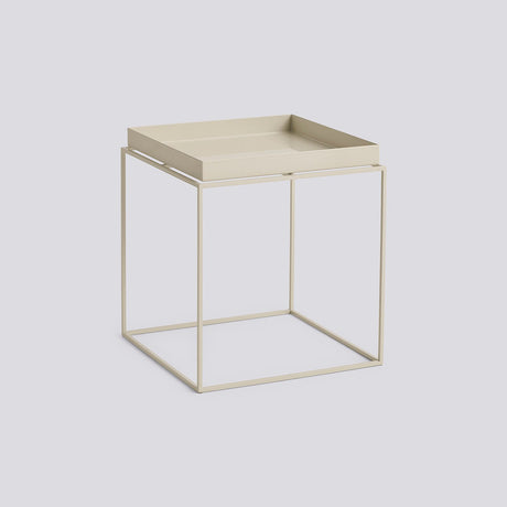 Tray Table L40 × B40 × H44 cm Brickbord Warm beige, Warm beige – pulverlackerat stål