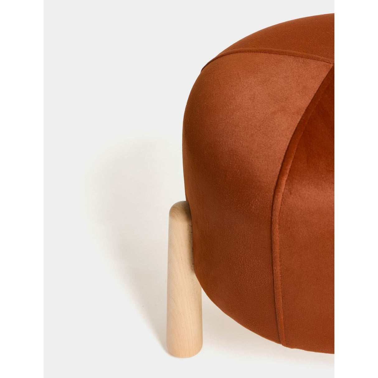 Addis Abeba (40 x 43 x 40 cm) Orange / Natur Puff