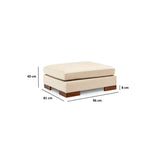 Reykjavik hörn med puff (313-193 x 97 x 80 cm) Hörnsoffa Beige