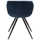 Gaia Stol Midnight Blue Velvet, Black