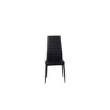 Slim Matstol Svart, PU, 48 x 98 x 42
