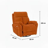 Angela Electric Reclinerfåtölj Tegelröd