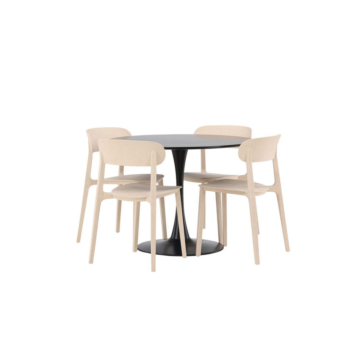 Glade, Åstol Rund matgrupp Beige, Svart, ⌀100