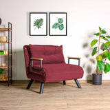 Freetown Single (26 x 120 x 60 cm) 1-sits bäddsoffa Vinröd
