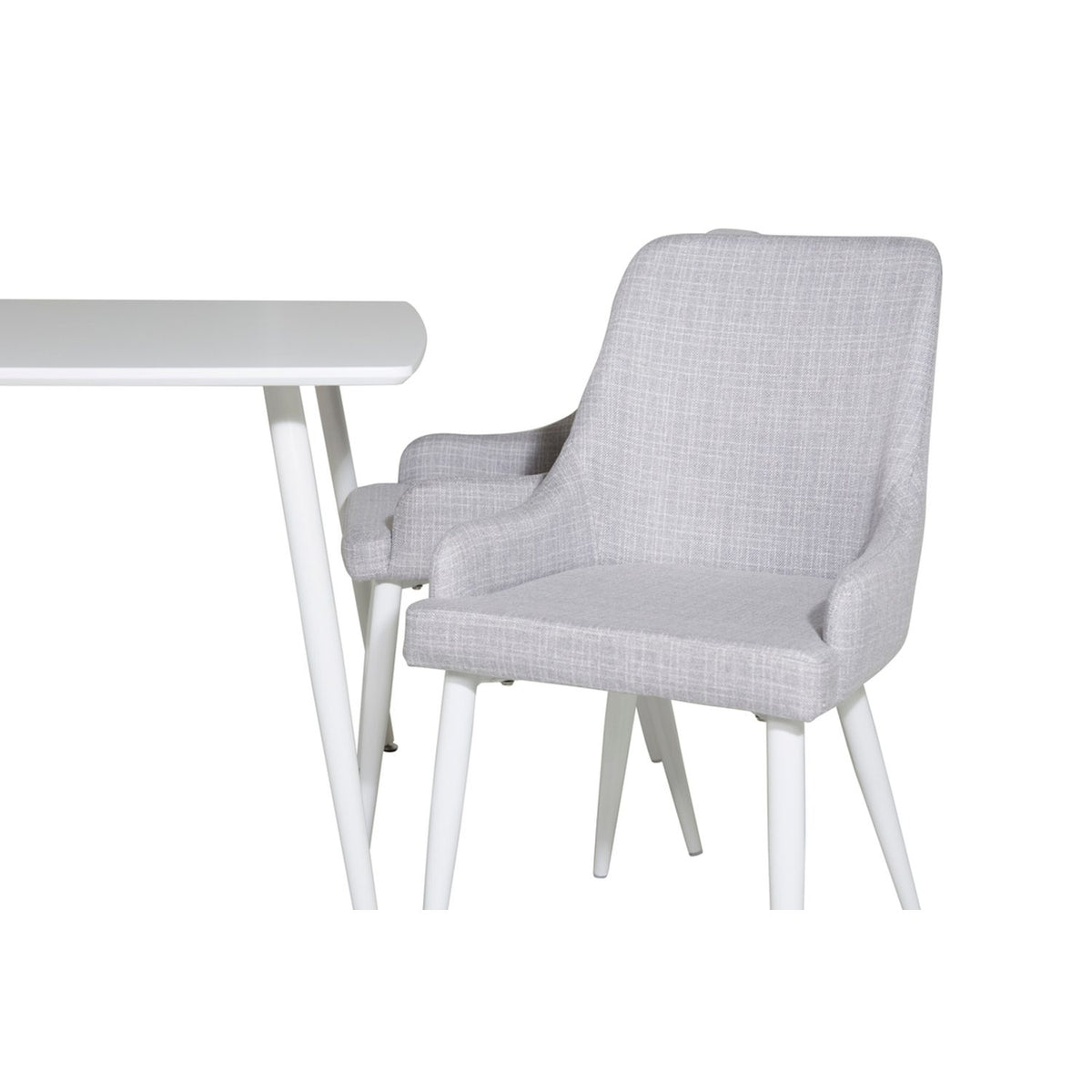 Polar, Plaza Rektangulär matgrupp Grå,Vit, Vit, 120 x 75