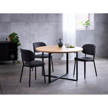 Minimal Matbord Rund 120 cm Naturlig Ek