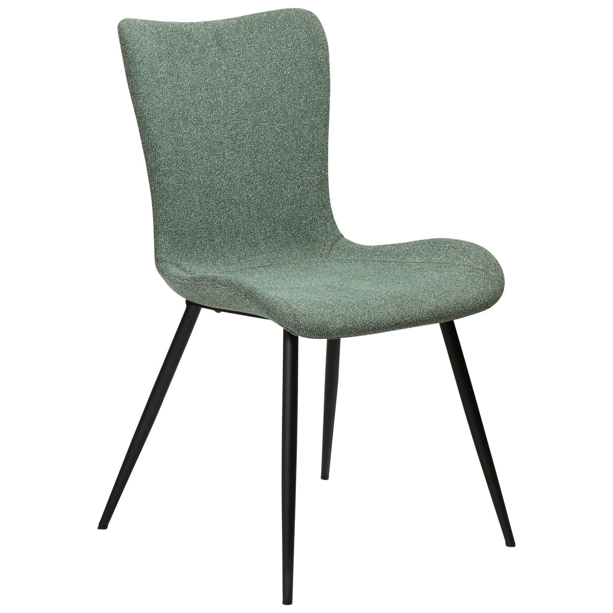 Medusa Stol Pebble Green Bouclé, Black