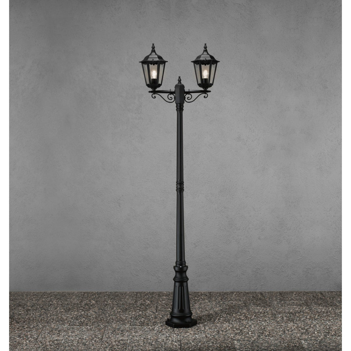 Firenze 2-arm E27 2.2m Lyktstolpe Mattsvart