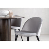 Olivia, Velvet Rund matgrupp Mocka