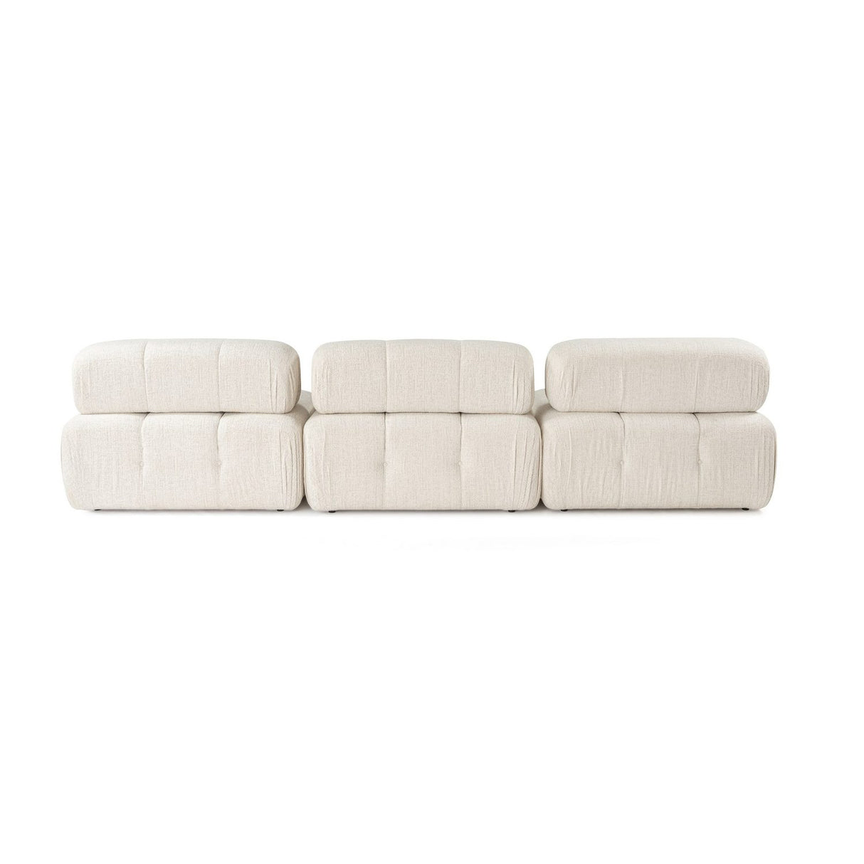 Tallinn 3-sits med puff (300-200 x 100 x 80 cm) Hörnsoffa Creme