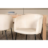 Slider, Berit Rektangulär matgrupp Beige,Svart, Vitlaserad, 170 x 95