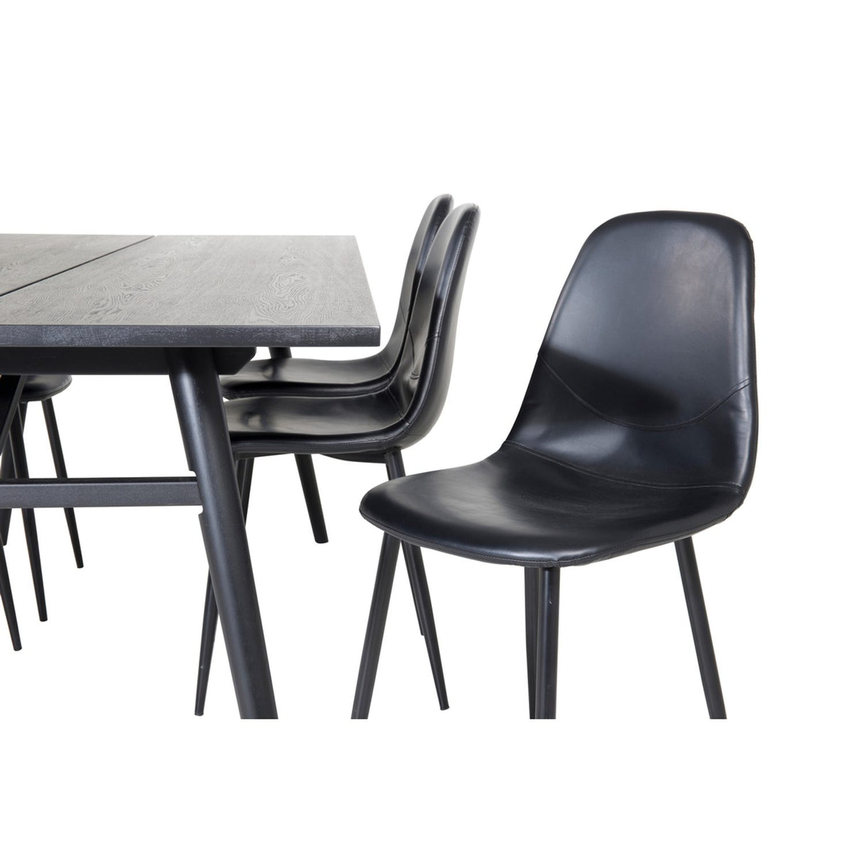 Sleek, Polar Rektangulär matgrupp Svart, Svart, 195 x 95