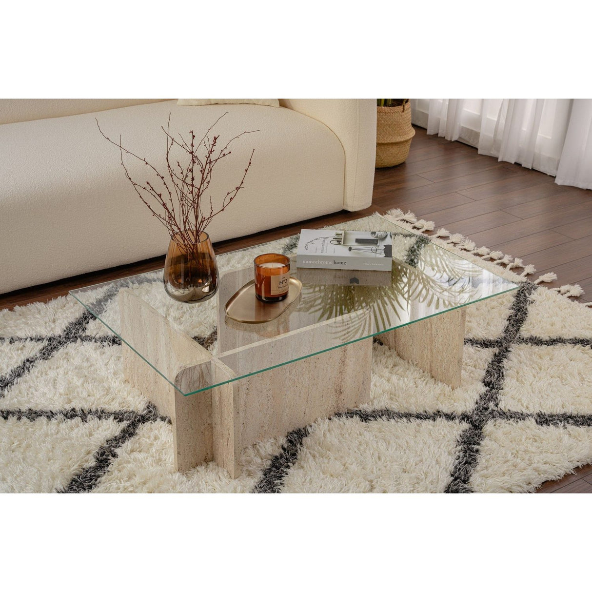 Emad Soffbord Travertine