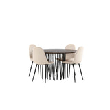 Stone, Polar Rund matgrupp Beige, Svart, Svart, Mocka, ⌀120