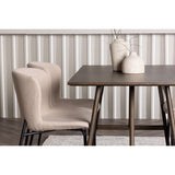 Kaseidon, Modesto Rektangulär matgrupp Beige,Svart, Mörkbrun, 120 x 80
