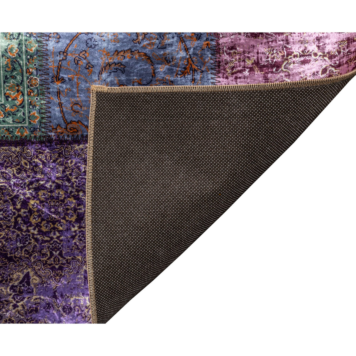 Siv patchworkmatta 200x290 cm Multi