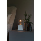 B/O Trä/vit. Amber LED Stjärna Timer 6h USB Stående Ljusdekoration Inne