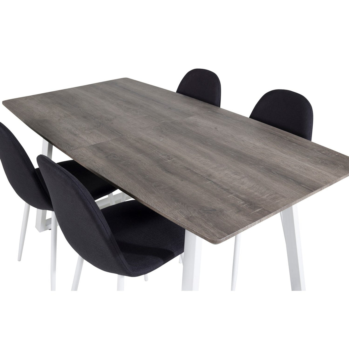 Inca, Polar Rektangulär matgrupp Svart, vit, Grå,Vit, 160 x 85