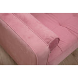 Rom (215 x 90 x 70 cm) 3-sitssoffa Dammig rosa