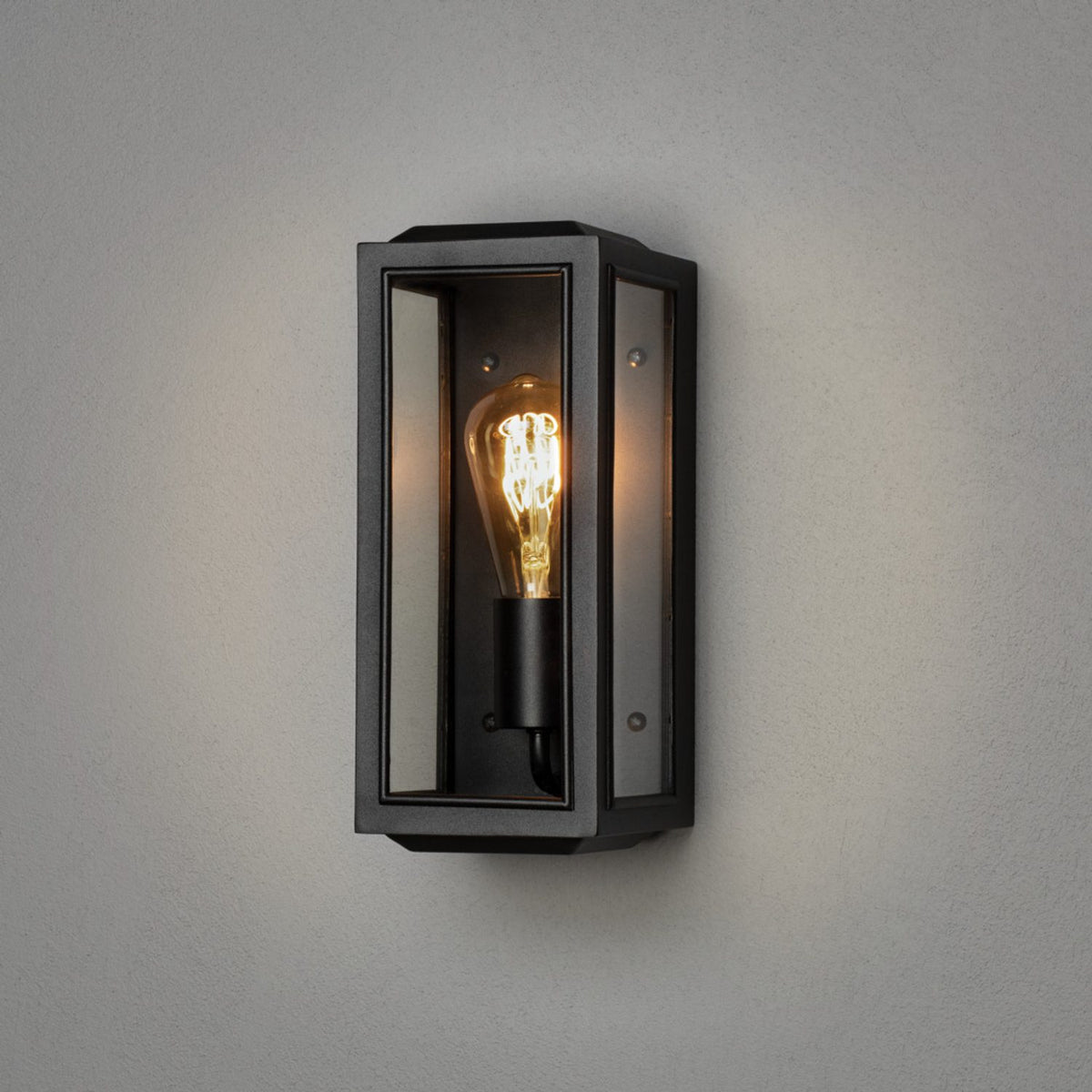 Carpi E27 Vägglampa Ute Svart/Klar, Liten (12.5 cm)