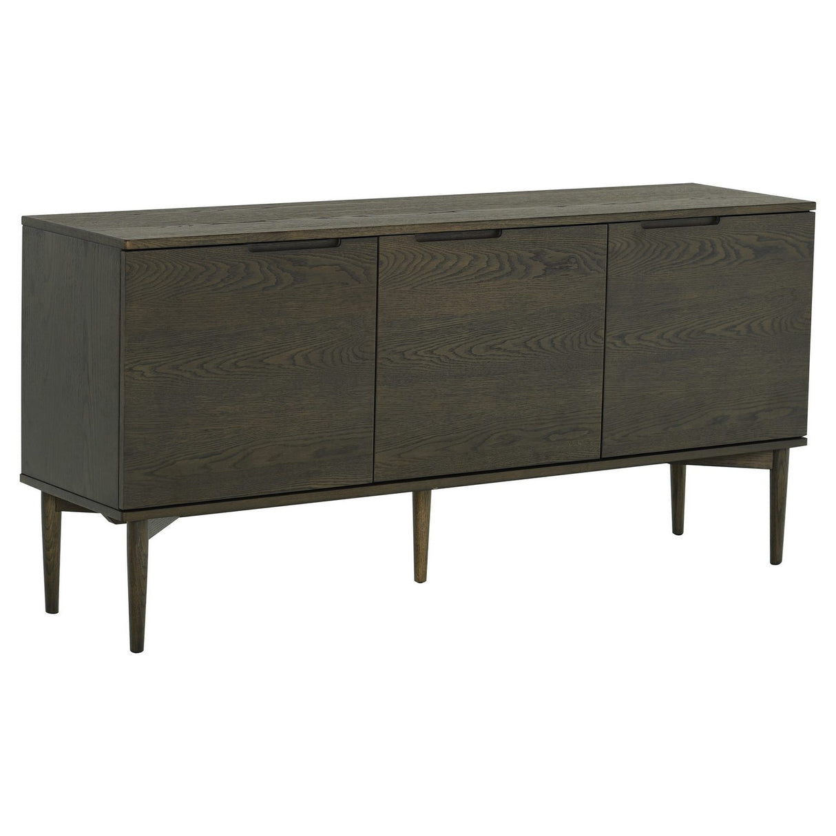 Karmöy 3 Dörrar Sideboard Brunlackad Ek