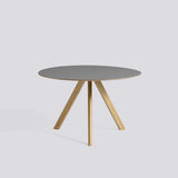 CPH 20 Ø120 × H73 cm Matbord Grey – linoleum, massiv ek med vattenbaserad lack