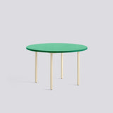 Two-Colour Ø120 × H74 cm Matbord Green mint, Ivory – pulverlackerat stål