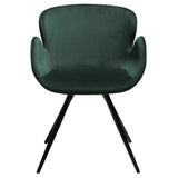 Gaia Stol Emerald Green Velvet, Black