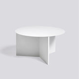 Slit runt Ø65 × H35,5 cm Sidobord White – pulverlackerat stål