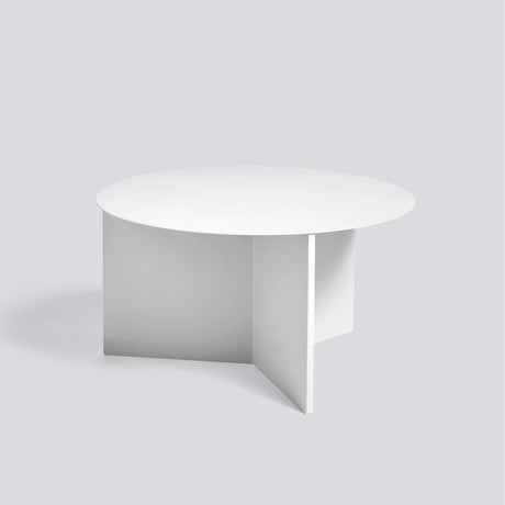 Slit runt Ø65 × H35,5 cm Sidobord White – pulverlackerat stål
