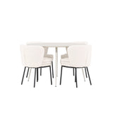 Plaza, Agnes Rund matgrupp Svart,Vit, Beige, ⌀120