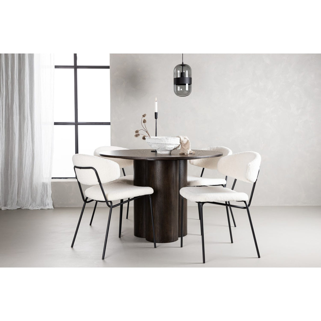 Olivia, Chico Rund matgrupp Vit, Mocka, 4st