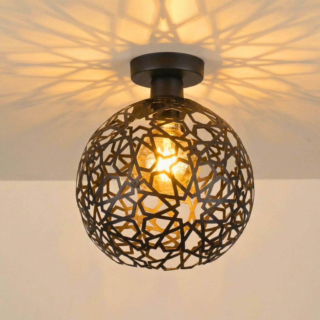 Selcuklu (H 28 cm) Svart Ljuskrona