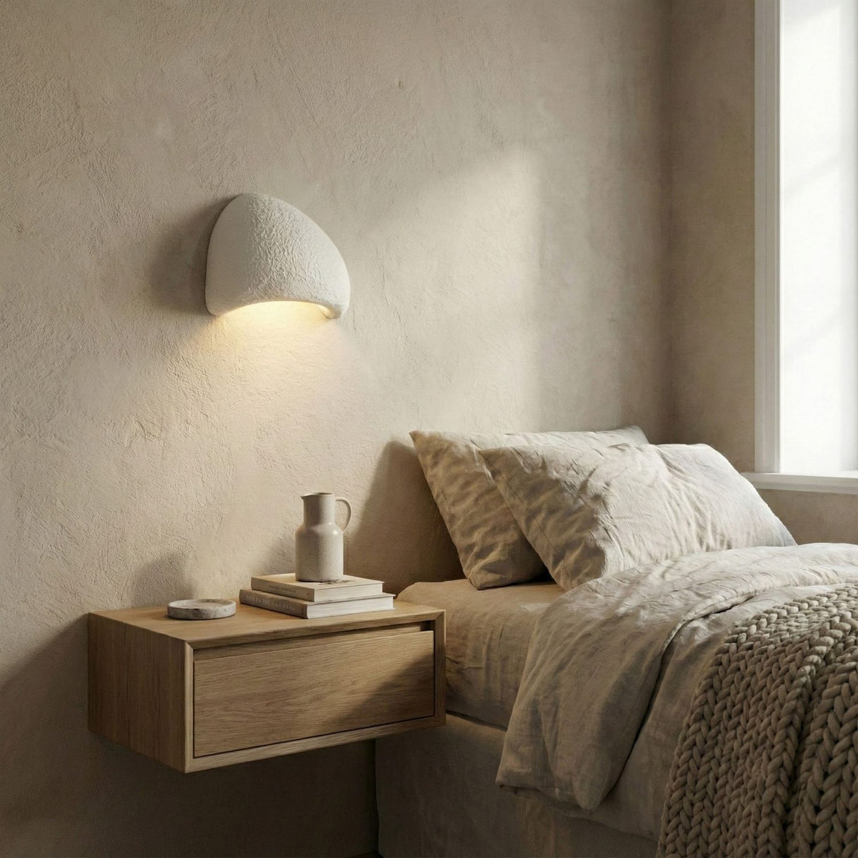Reykjavík liten vägg (H 17 cm) Vit Vägglampa