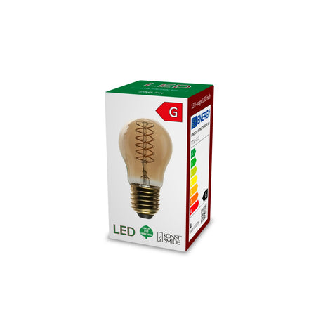 Glödlampa E27 SPIRAL-LED P45 Glödlampa Gul
