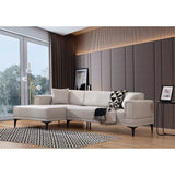 Hanoi (250-140 x 85 x 77 cm) Hörnsoffa-bäddsoffa Ecru, Vänster