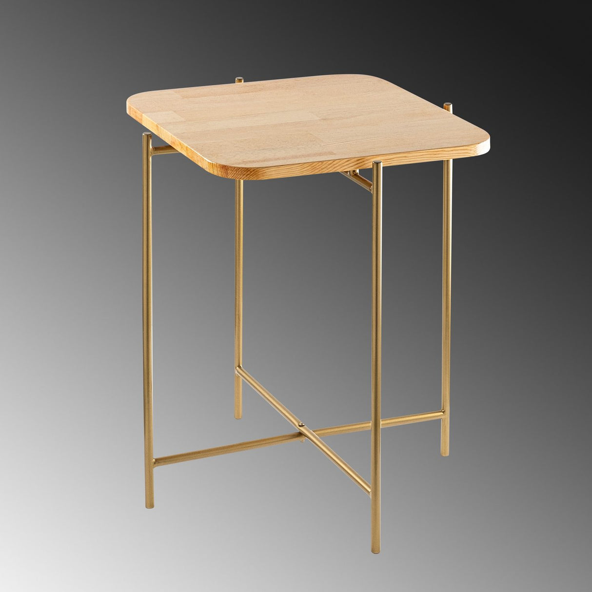 Bamako V (46 x 56 x 46 cm) Soffbord Guld Natur