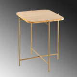 Bamako V (46 x 56 x 46 cm) Soffbord Guld Natur