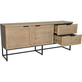 Zion Sideboard Oljad Grå Ekfaner