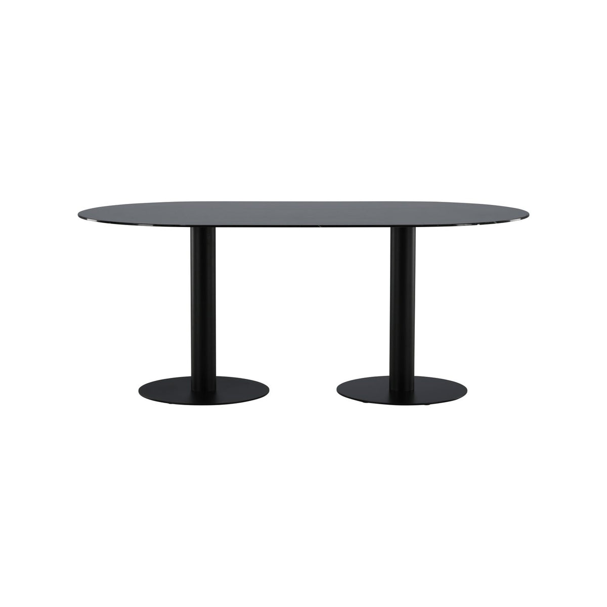Pillan Ovalt matbord Svart, 180 x 74 x 100