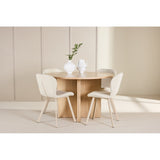 Strada, Lilja Oval matgrupp Beige, Vitpigmenterad, ⌀120