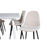 Polar, Polar Rektangulär matgrupp Beige,Svart, Vit, 180 x 90