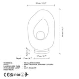 Vasli (H 50 cm) Vit Bordslampa