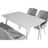 Polar, Plaza Rektangulär matgrupp Grå,Vit, Vit, 120 x 75