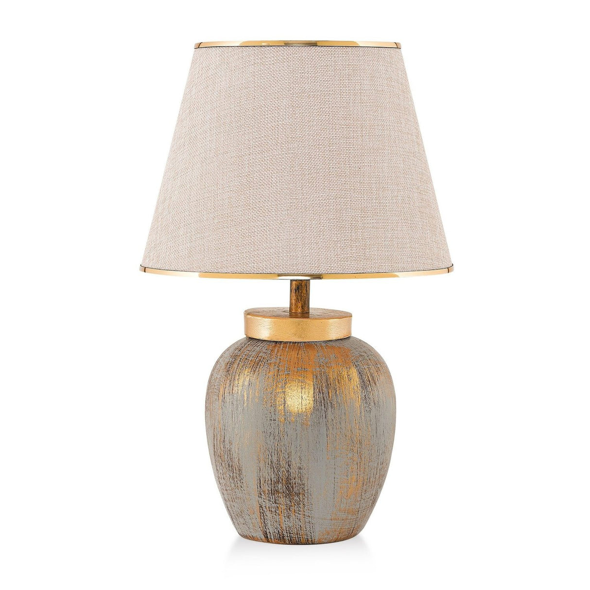 Managua (40 x 30 x 40 cm) Creme guld Bordslampa
