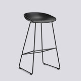 AAS 38 75 cm Barpall Black 2.0, Black – pulverlackerat stål