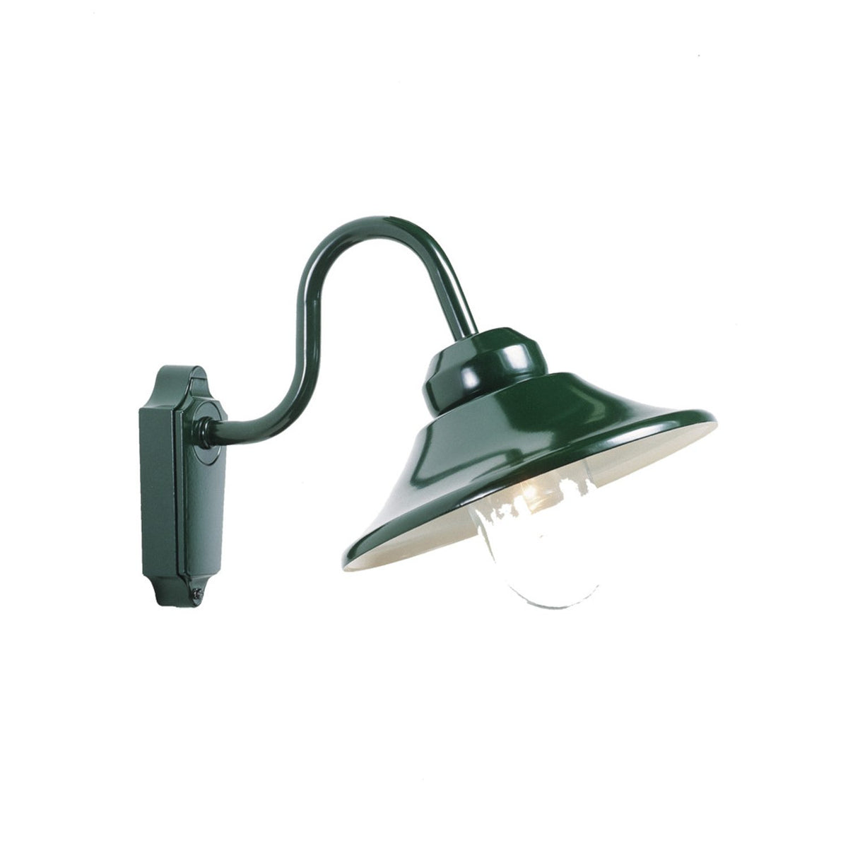 Vega E27 Ner Vägglampa Ute Grön