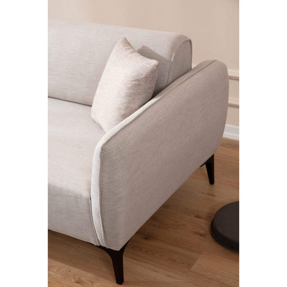Belissimo (140-270 x 95 x 67 cm) Hörnsoffa Offwhite, Vänster